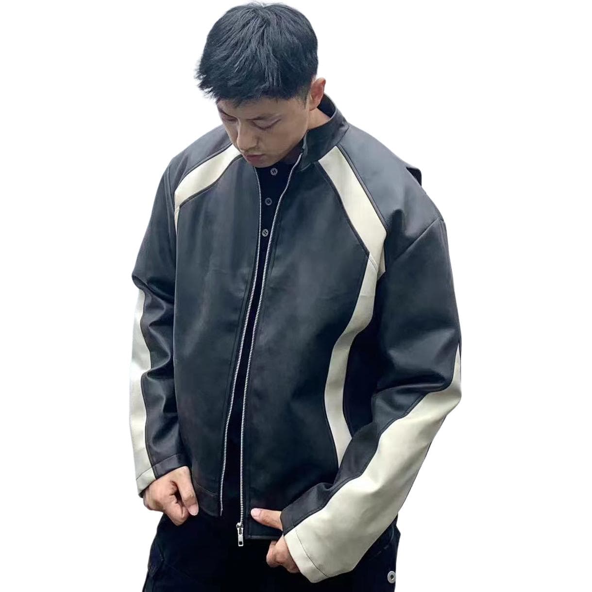 Зимняя куртка пуховик ANYWEARLAB Хлопковый пуховик Мужской Черный Белый - изображение 5