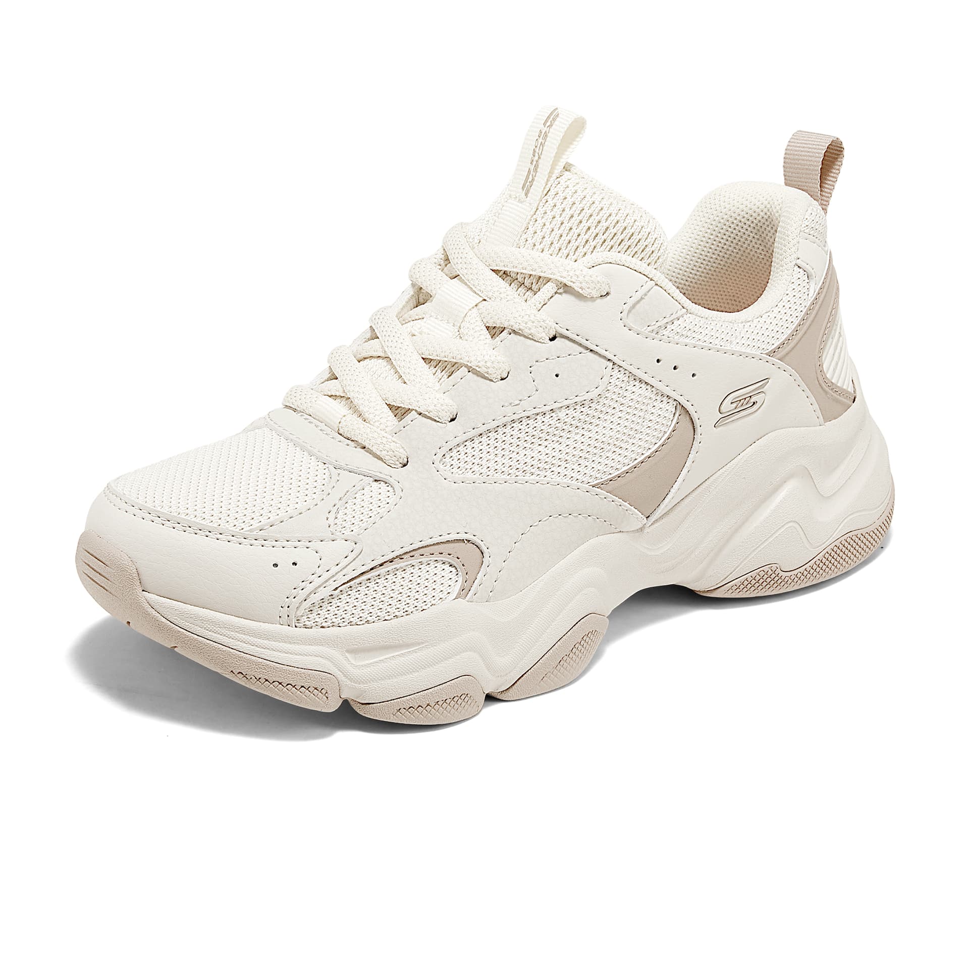 Кроссовки Skechers Bobs Амортизация устойчивость к истиранию дышащий легкий низкий верх массивные кроссовки женские экрю - изображение 6