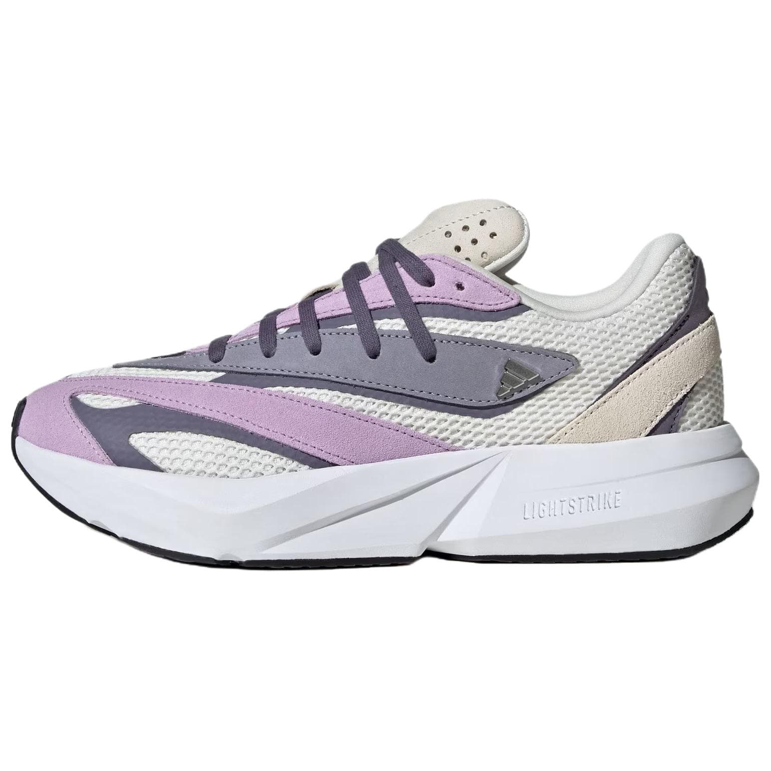 Кроссовки для бега Adidas LIGHTBLAZE Устойчивые к истиранию Низкие Повседневные Беговые Кроссовки Женские Бежево-фиолетовые - изображение 1