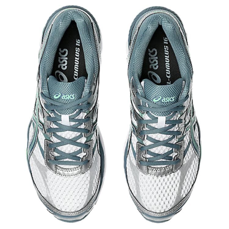 Кроссовки для бега ASICS Гель CUMULUS 16 Классический и универсальный Ткань Дышащий Low Топ Повседневные кроссовки для бега Унисекс Зелёный - изображение 4