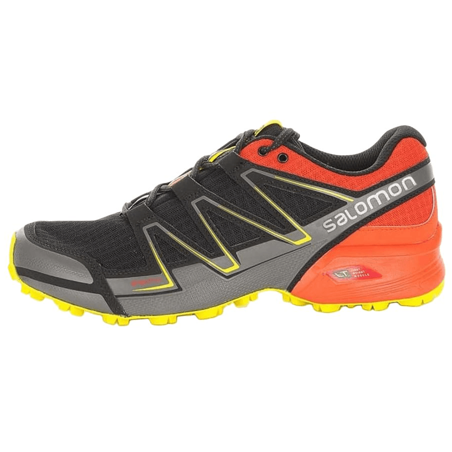 Кроссовки для бега SALOMON Speedcross Vario Амортизация Противоскользящие Низкие Беговые Кроссовки Мужские Черные и Оранжевые - изображение 1