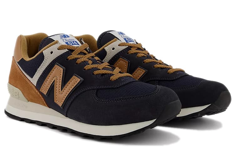 Кроссовки для бега New Balance 574 V2 Blue Brown - изображение 3
