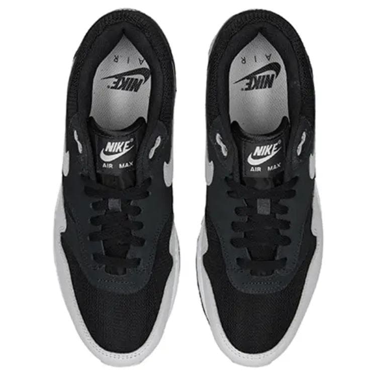 Кроссовки для бега Nike Air max 1 Дышащие Устойчивые к истиранию Низкие Повседневные Беговые Кроссовки Мужские Серый Черный - изображение 4
