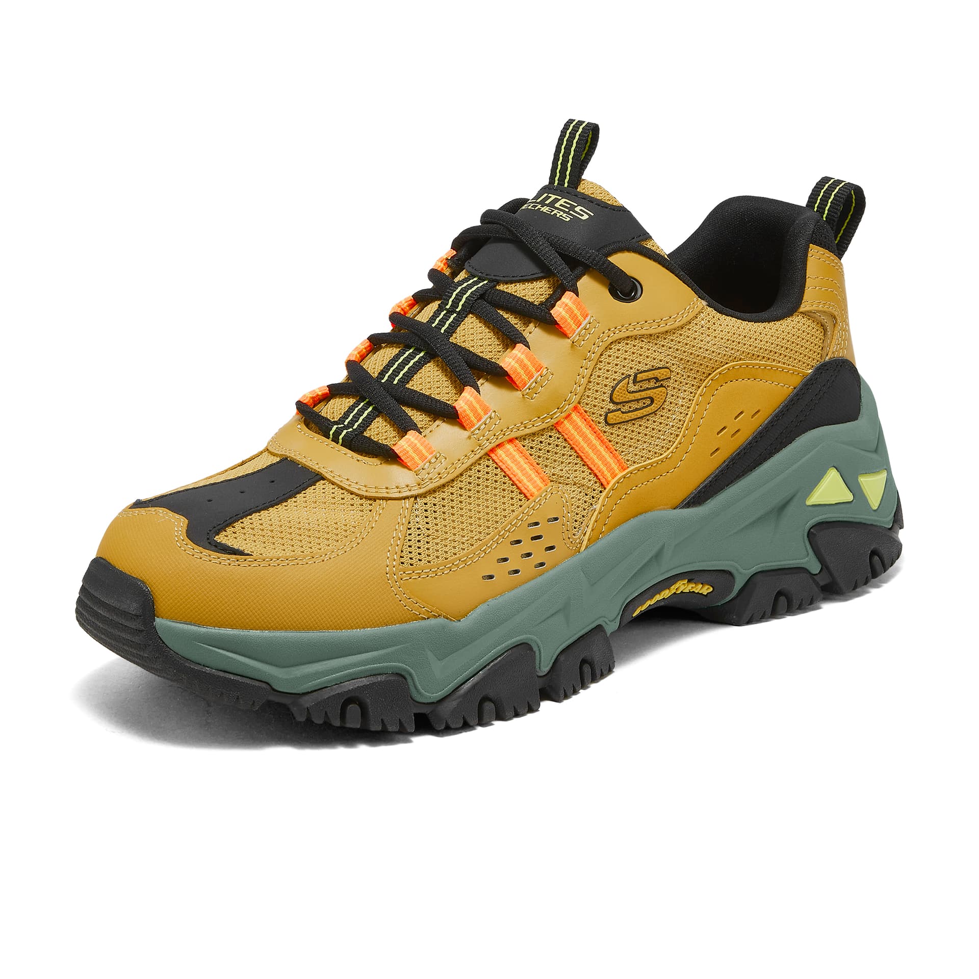 Кроссовки Skechers Амортизация устойчивый к истиранию дышащий увеличивающий высоту низкий верх повседневная обувь мужской желтый - изображение 3