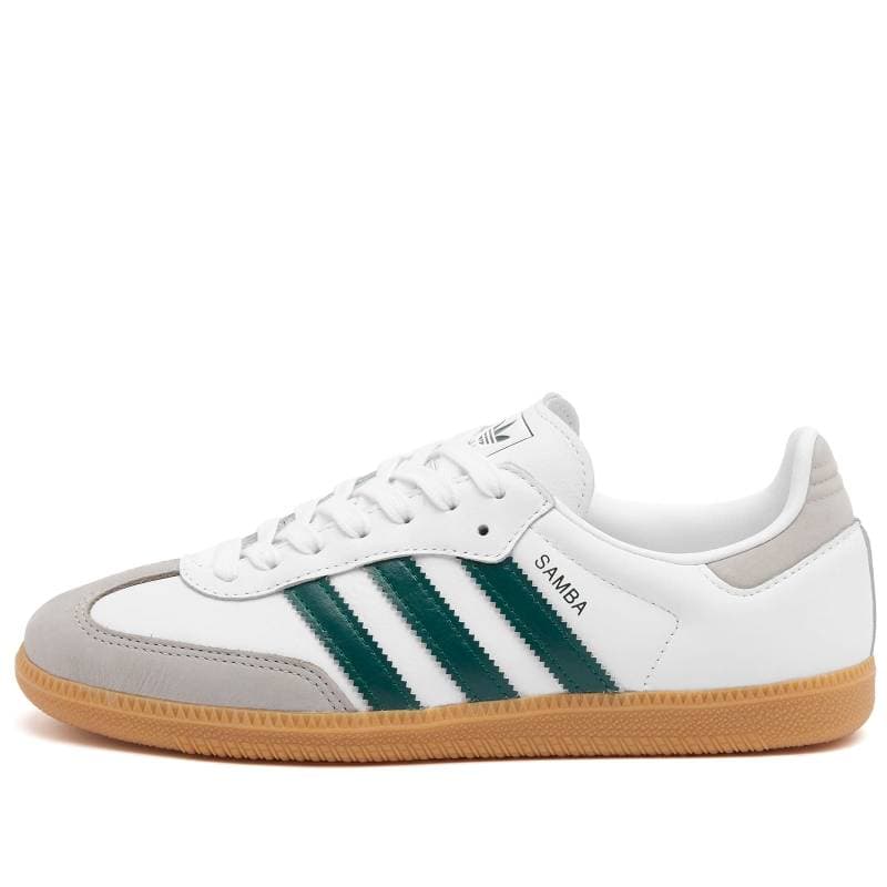 Кроссовки Adidas Originals Samba OG Устойчивые к истиранию низкие кроссовки для скейтбординга Женские Белые Зеленые - изображение 1