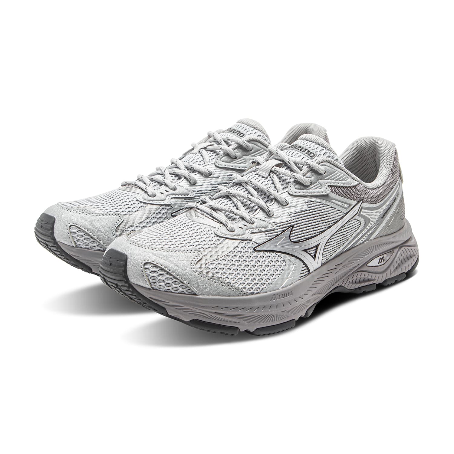 Кроссовки для бега Mizuno Racer V2 Амортизация Противоскользящий Дышащий Легкий Низкий Топ Беговые кроссовки Унисекс Гонконг Туманно-серый - изображение 3