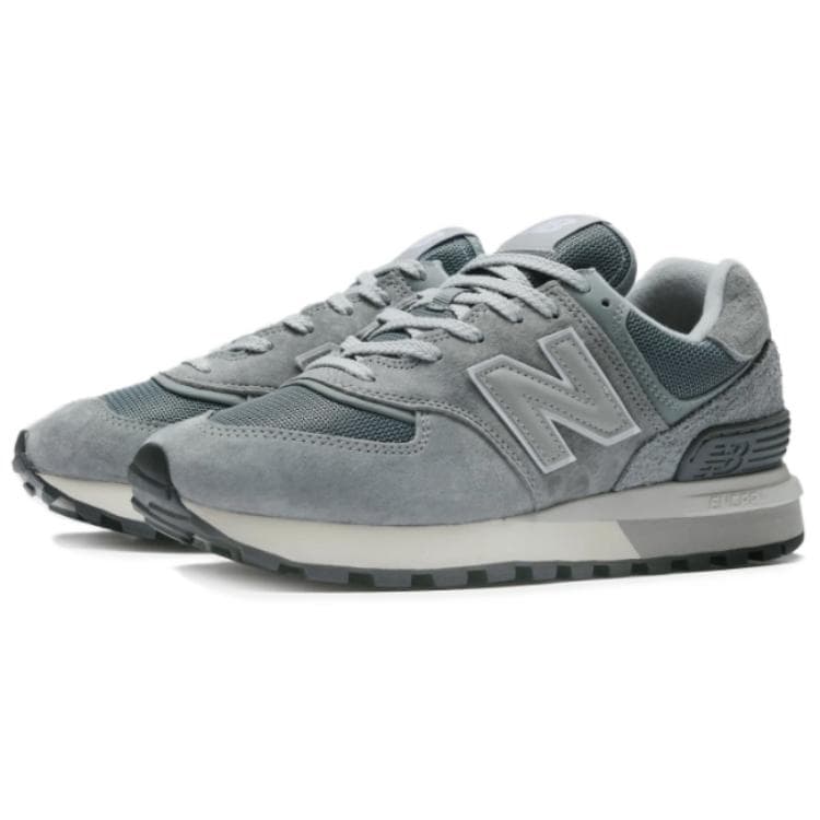 Кроссовки для бега New Balance NB 574 Кожа Текстиль Низкие Беговые Кроссовки Унисекс Серые - изображение 3