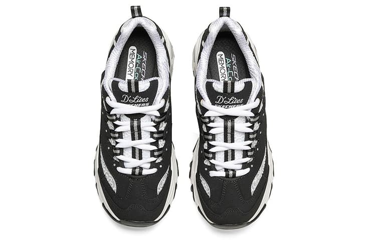 Кроссовки Skechers D'Lites 1.0 Black White - изображение 4