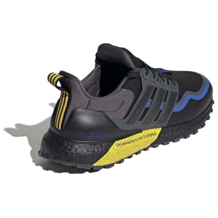 Кроссовки для бега Adidas Ultraboost 21 Low Топ Беговые кроссовки Унисекс Черный Желтый - изображение 3