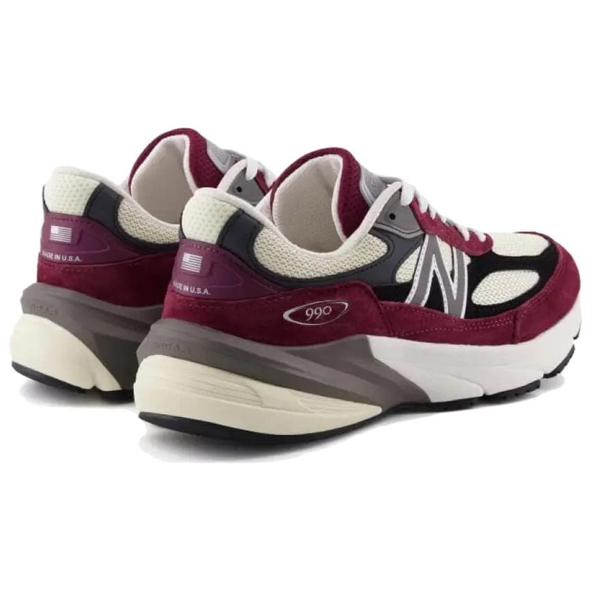 Кроссовки для бега New Balance NB 990 V6 Low Топ Беговые кроссовки Унисекс Коричнево-красный - изображение 4