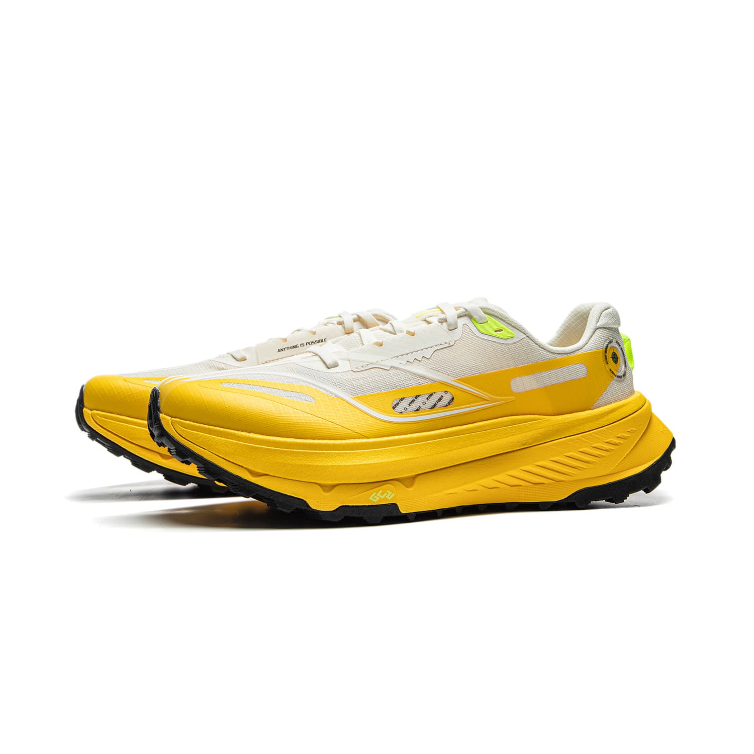 Кроссовки для бега Li-Ning LINING Cloud 2 Технология верха LINING BOOM FIBER Противоскользящая износостойкая Амортизация Oтскок Лоу-топы Повседневный Трэиловый бег Беговые кроссовки Мужской Бежевый - изображение 3