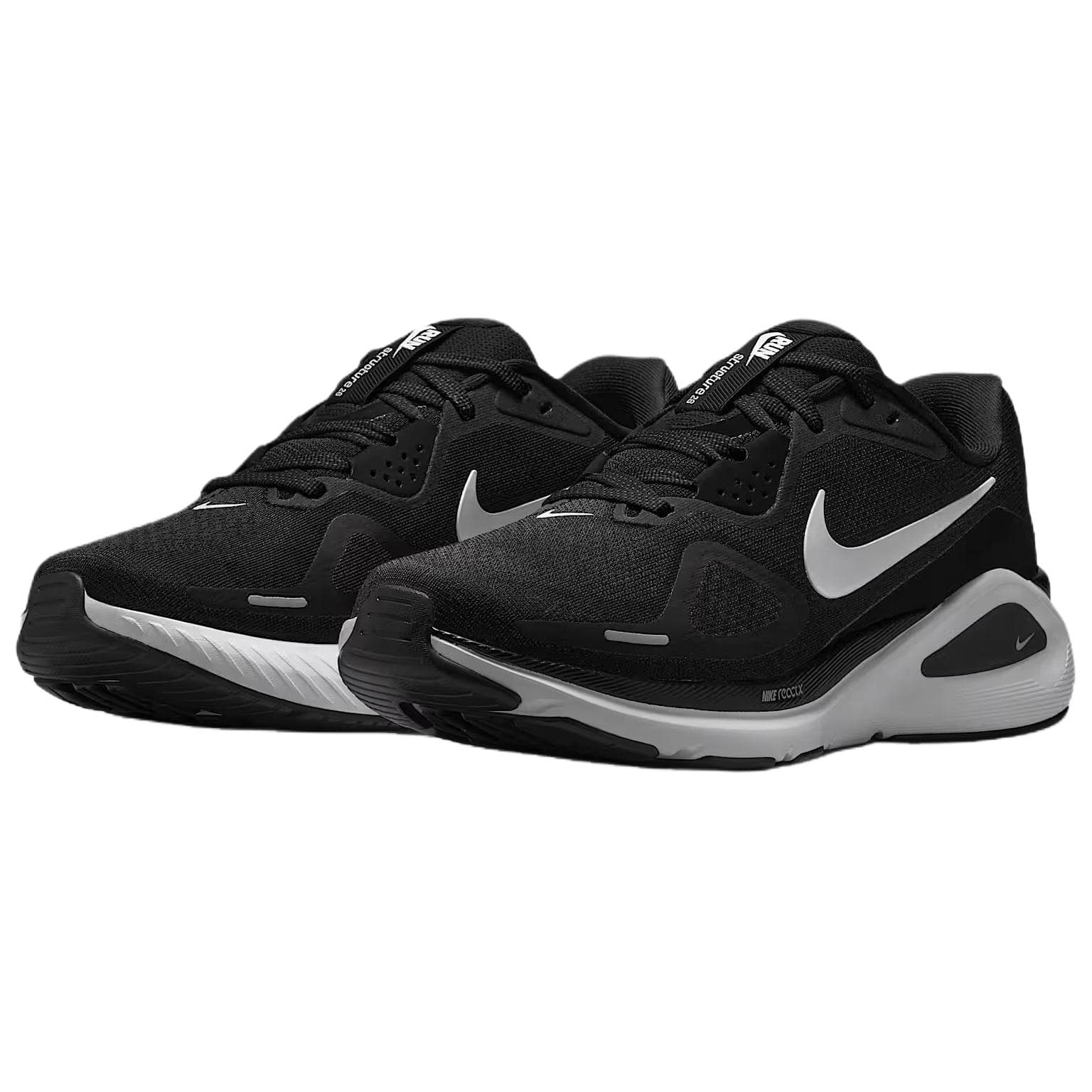 Кроссовки для бега Nike Structure 26 Low Топ Повседневная Беговая обувь для длинных дистанций Спринт Беговая обувь Женская Черно-белая - изображение 3