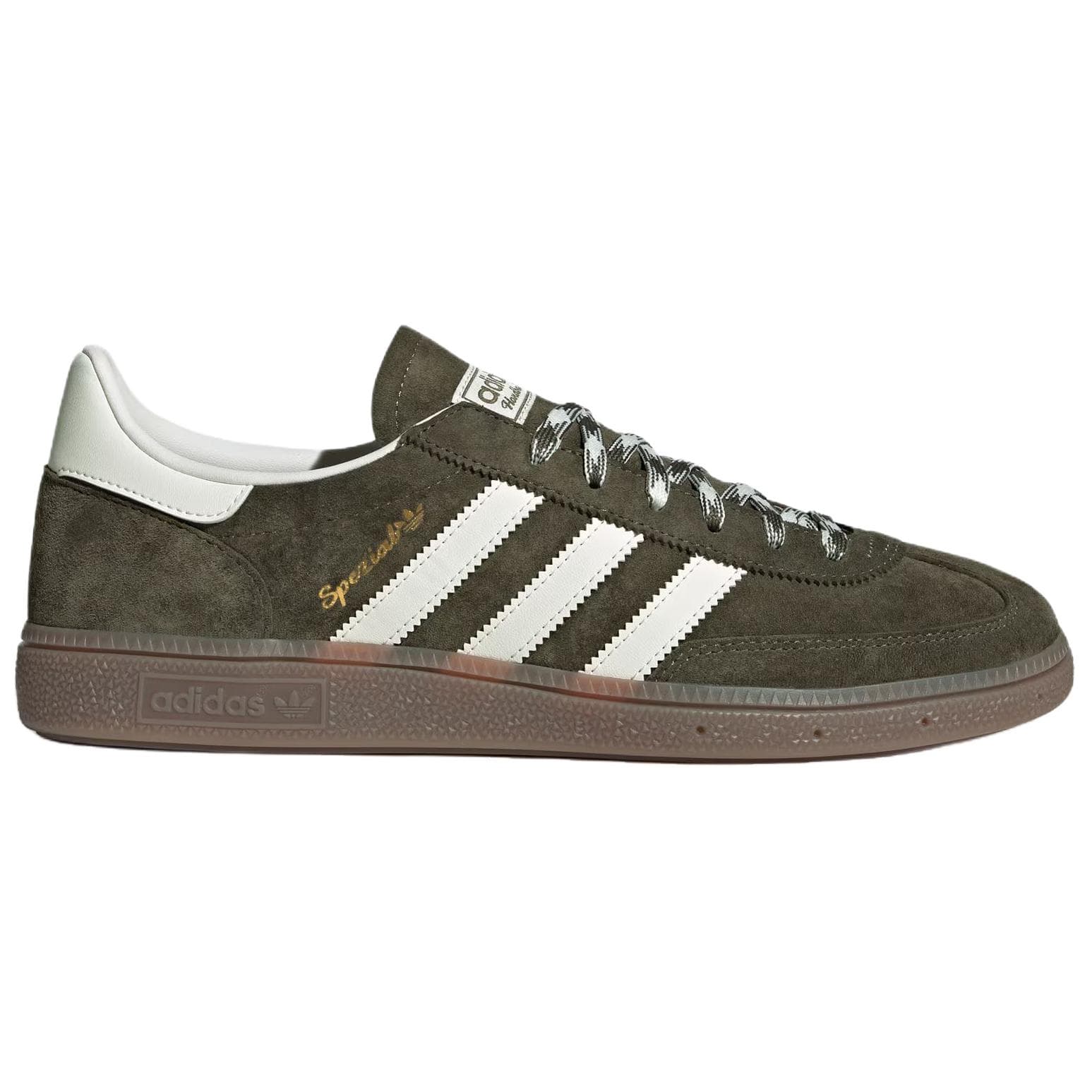 Кроссовки Adidas Originals HANDBALL SPEZIAL Кожа Низкие Кеды Немецкой Армии (GAT) Унисекс Оливково-Зеленый - изображение 2