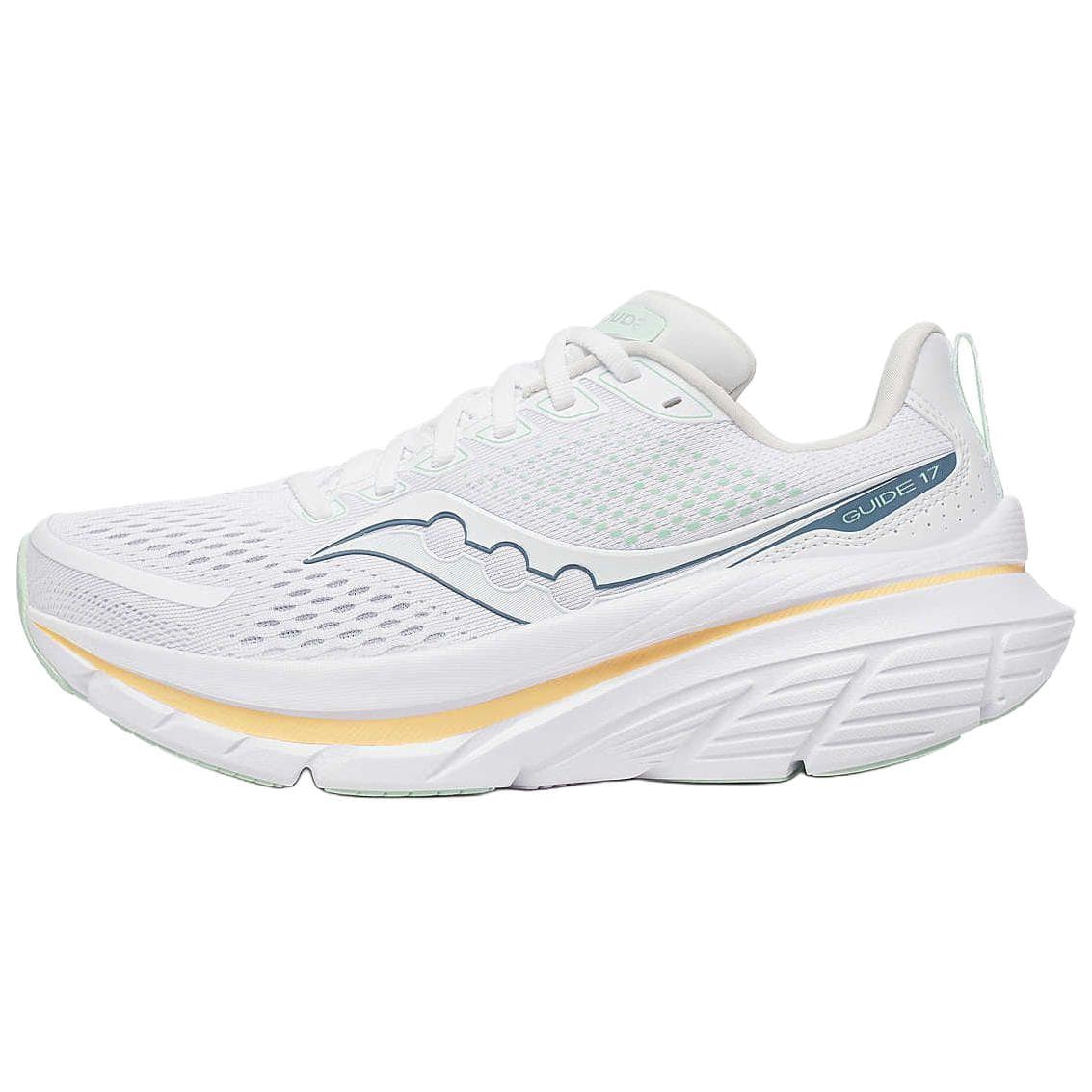 Кроссовки для бега Saucony GUIDE 17 Противоскользящие устойчивые к истиранию низкие повседневные беговые кроссовки для женщин белые - изображение 1