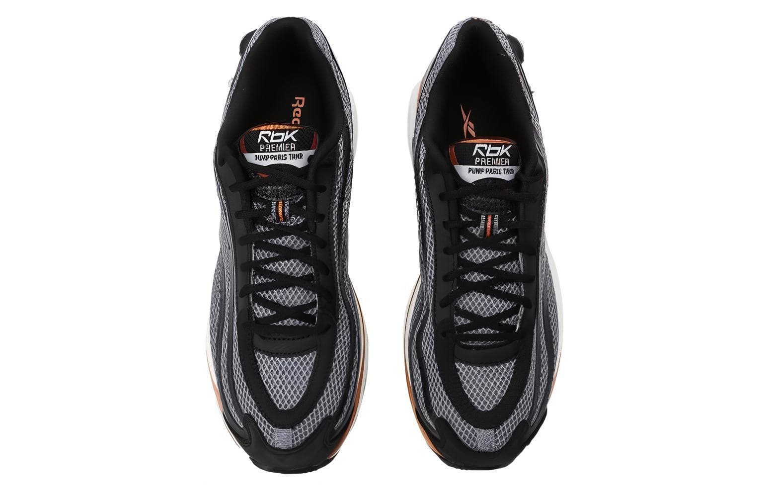 Кроссовки для бега REEBOK Rbk Premier Устойчивый к истиранию Дышащие Низкие Повседневные Беговые Кроссовки Унисекс Черный Серый - изображение 4