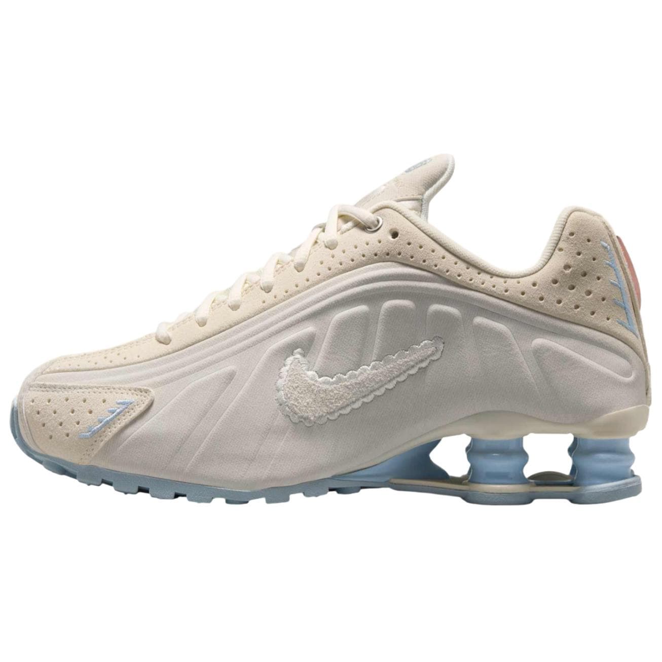 Кроссовки для бега NIKE Shox R4 Low Топ Повседневный Спринт Беговые кроссовки Женские Бежево-коричневый - изображение 1