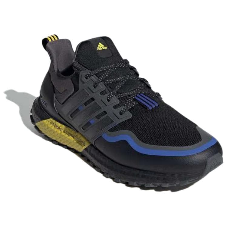 Кроссовки для бега Adidas Ultraboost 21 Low Топ Беговые кроссовки Унисекс Черный Желтый - изображение 2