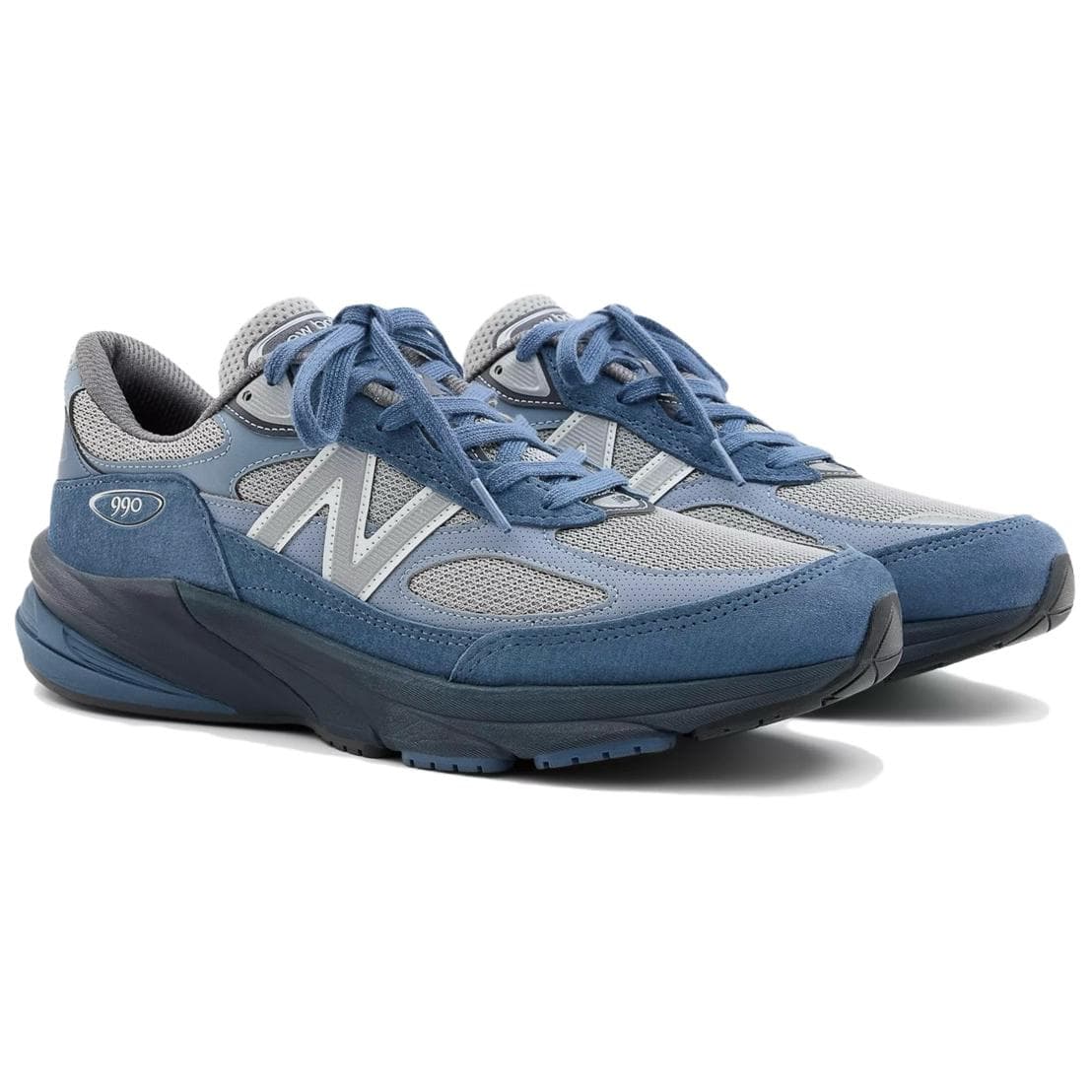Кроссовки для бега New Balance NB 990 V6 Устойчивые к истиранию Низкие Повседневные Беговые Кроссовки Унисекс Винтаж Индиго - изображение 2
