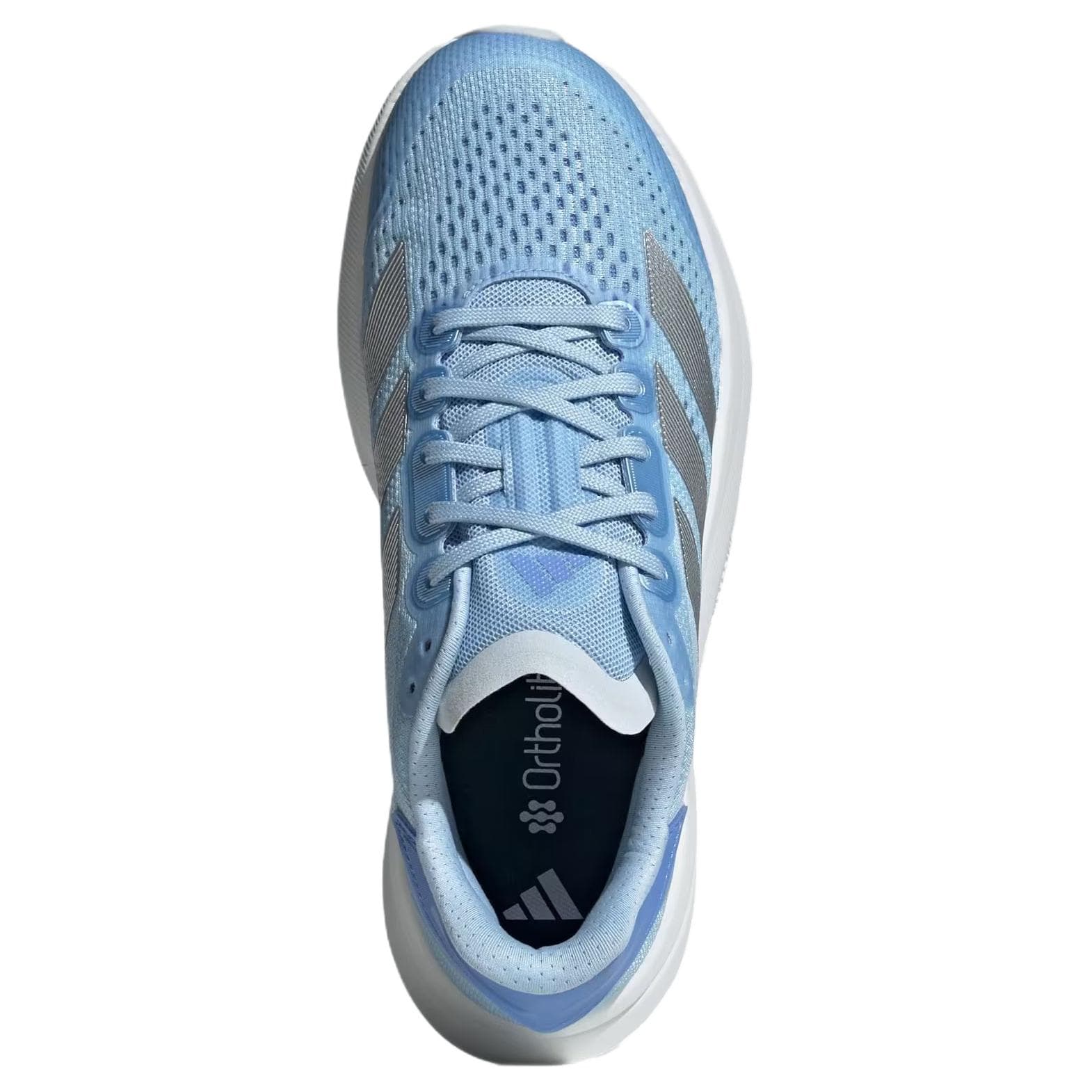 Кроссовки для бега Adidas Duramo Speed 2 Дышащие Поддерживающие Беговые Кроссовки Женские Синие и Серебряные - изображение 5