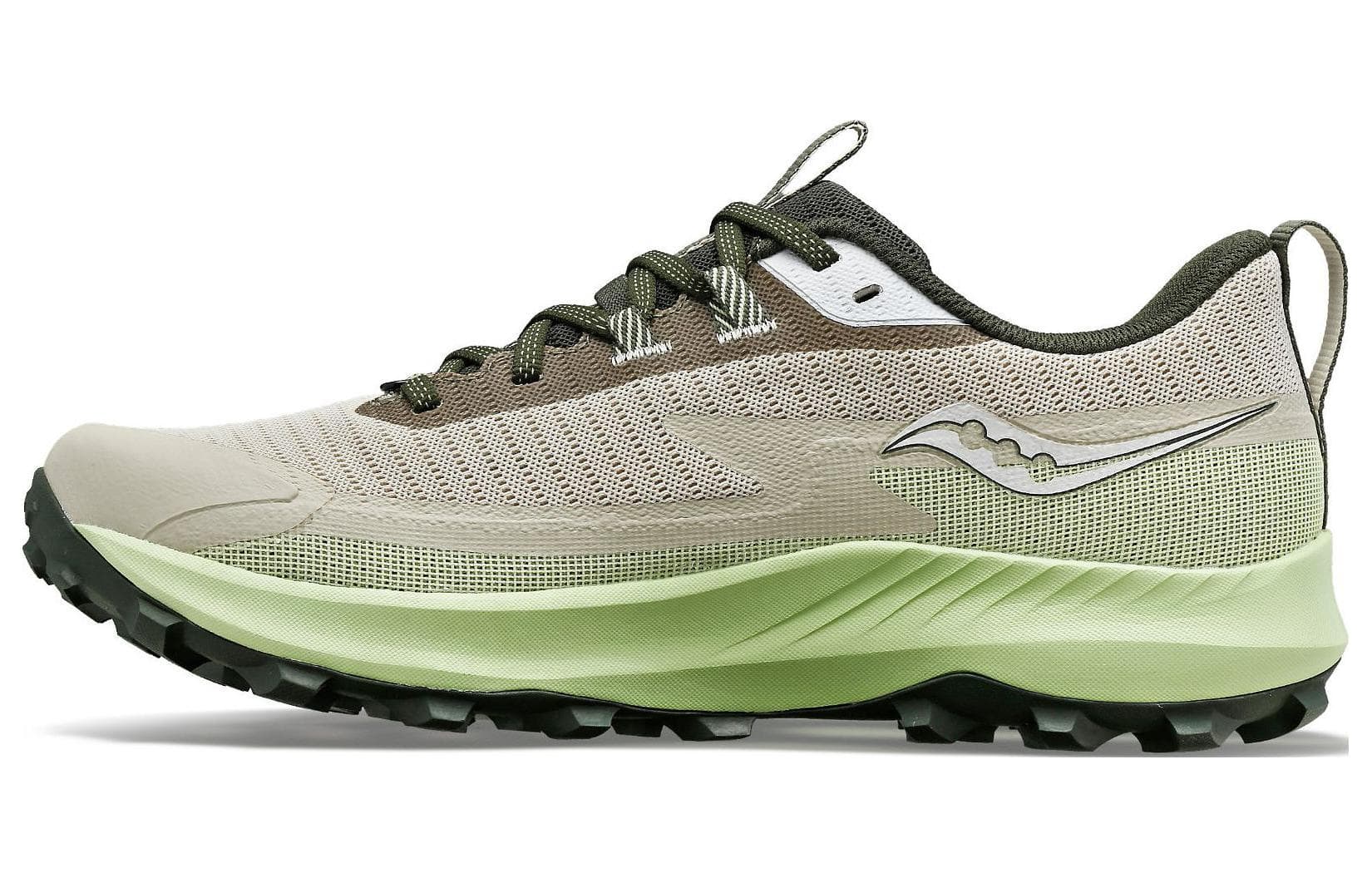 Кроссовки для бега Saucony Peregrine 13 Falcon 13 Амортизация Противоскользящие Низкие Беговые кроссовки Мужские Зеленые - изображение 1