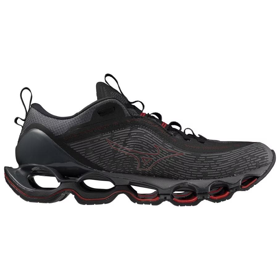 Кроссовки для бега Mizuno WAVE PROPHECY Износостойкие и Легкие Низкие Беговые Кроссовки Мужские Черные - изображение 2