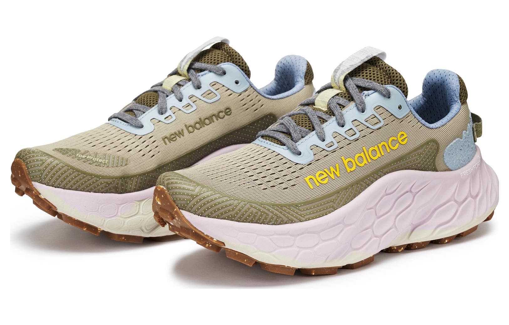 Кроссовки для бега New Balance More V3 Комфортная ткань Низкий топ Марафон Беговые кроссовки Женские Зеленый розовый - изображение 2