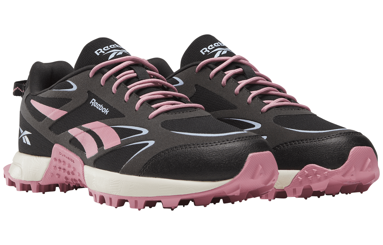 Кроссовки для бега REEBOK Противоскользящие Износостойкие Низкие Повседневные Кроссовки для Трейлраннинга Женские Черный Розовый - изображение 3