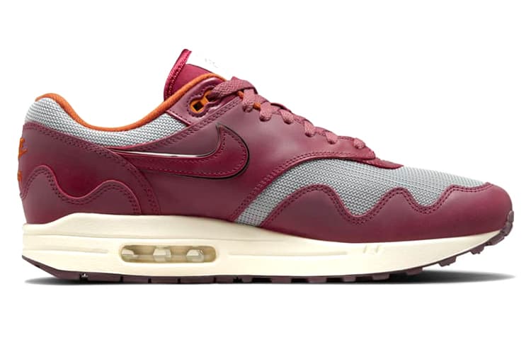 Кроссовки для бега Patta x Nike Air Max 1 "Night Maroon" - изображение 2
