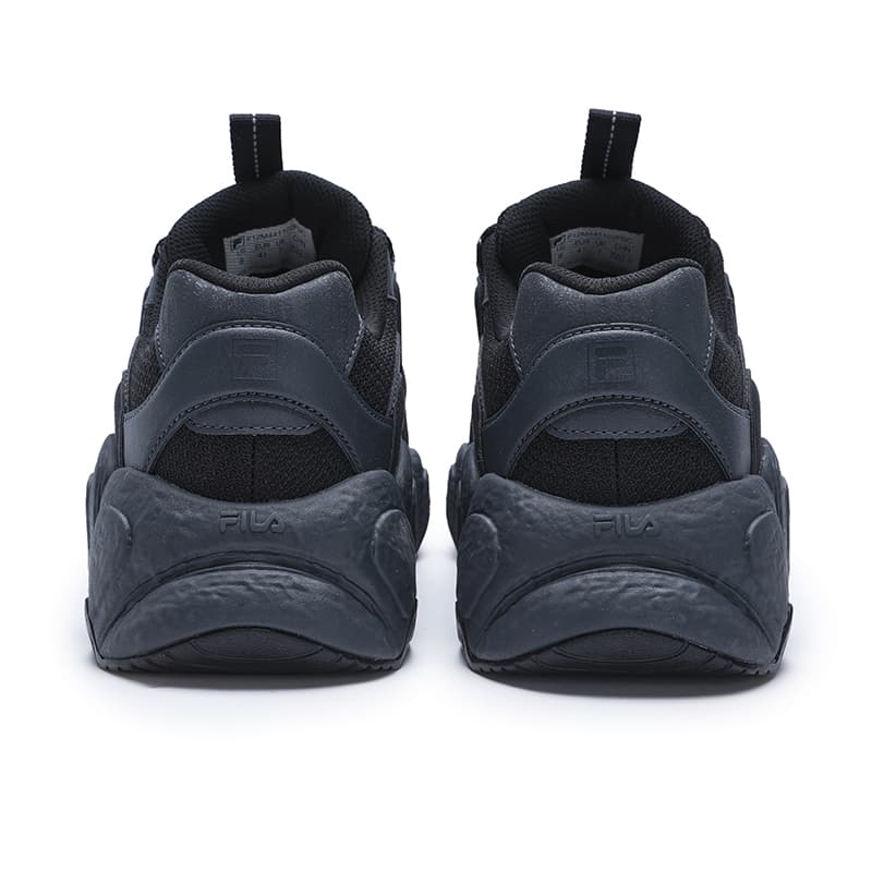 Кроссовки для бега fila Цвет руассана визуально увеличивает рост Low Топ Беговые кроссовки Мужской Черно-серый - изображение 5