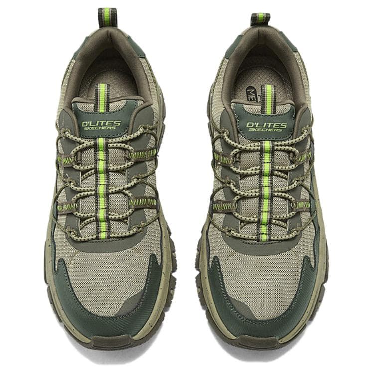 Кроссовки Skechers D'LITES Hiker Устойчивый к истиранию Сцепление Низкий Топ Походная обувь Мужская Оливково-коричневый - изображение 3