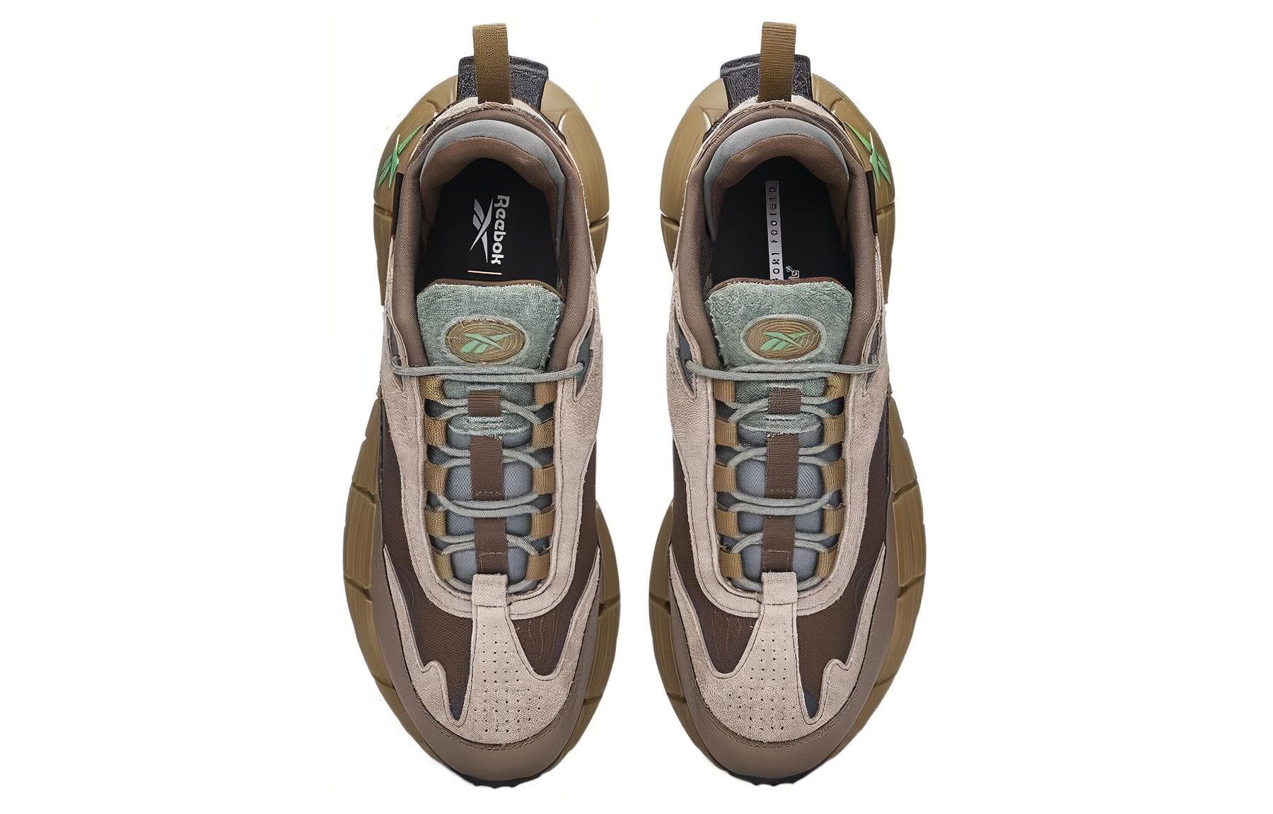 Кроссовки для бега Reebok ZIG KINETICA 2,5 EDGE Низкие Беговые Кроссовки Унисекс Коричневые - изображение 3