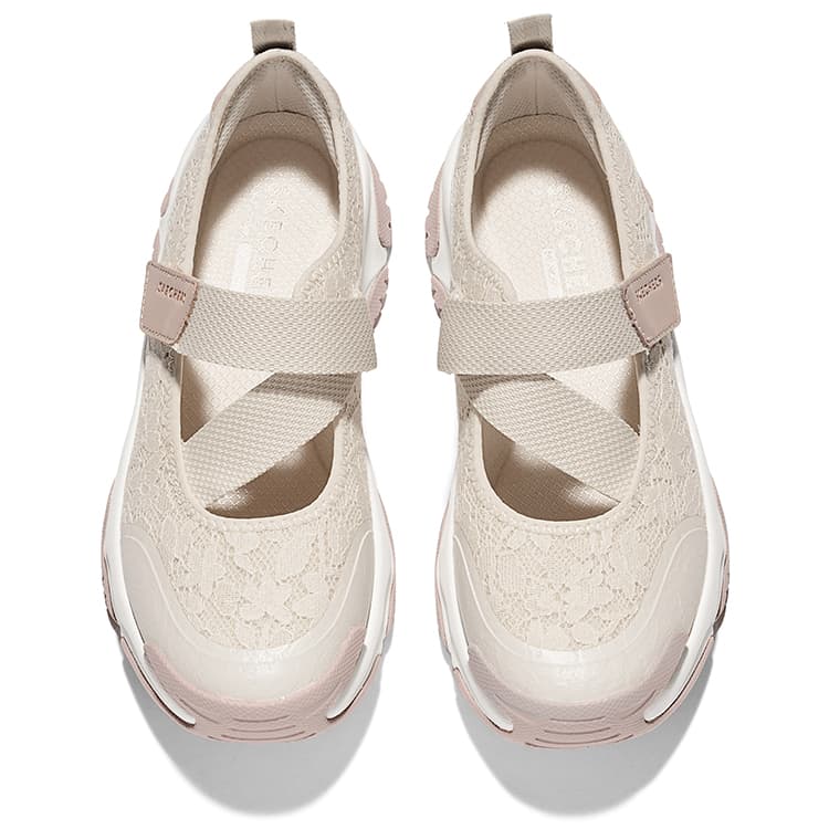 Skechers MOONHIKER Платформа Туфли Мэри Джейн Женские Бежевые - изображение 4