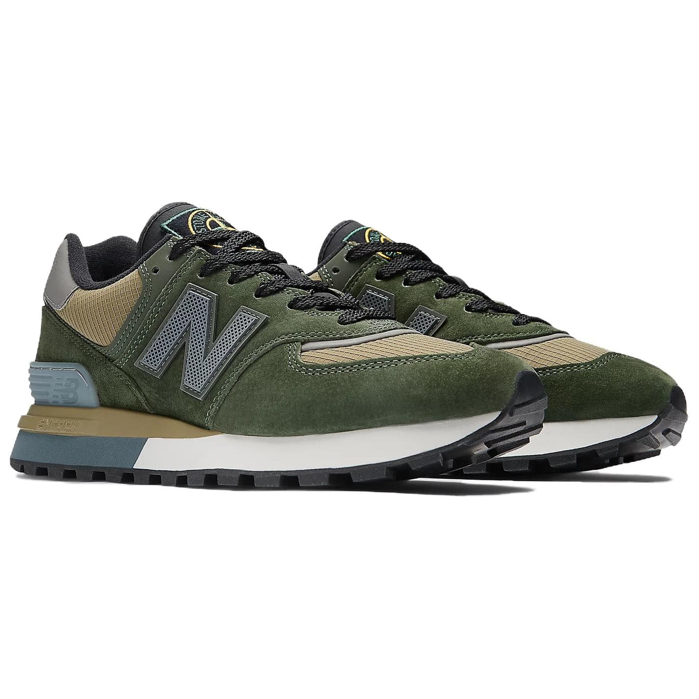 Кроссовки для бега Stone Island x New Balance 574 Green - изображение 3