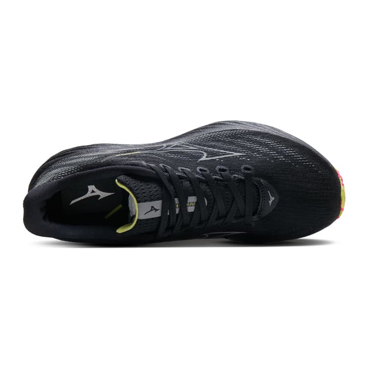 Кроссовки для бега Mizuno Wave Rider 28 Противоскользящие Устойчивые к износу Низкие Беговые кроссовки Унисекс Черный Серебряный - изображение 4