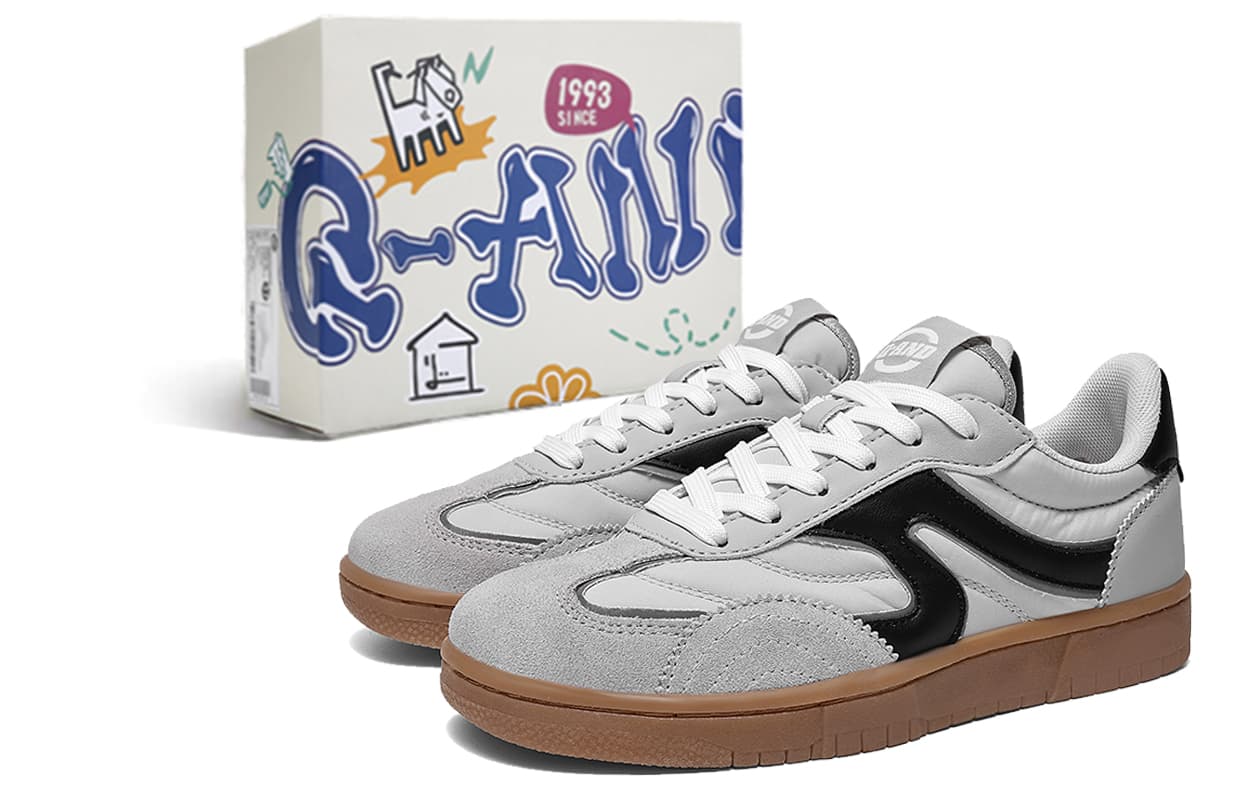 Кроссовки Q-AND Minimalist Personality Trendy Fashion Pi Original Design Hip-Hop Street Versatile Retro Preppy Style Box Non-Slip Shock-Absorbing Wear-Resistant Support Low-Top Skate Shoes Unisex - изображение 1