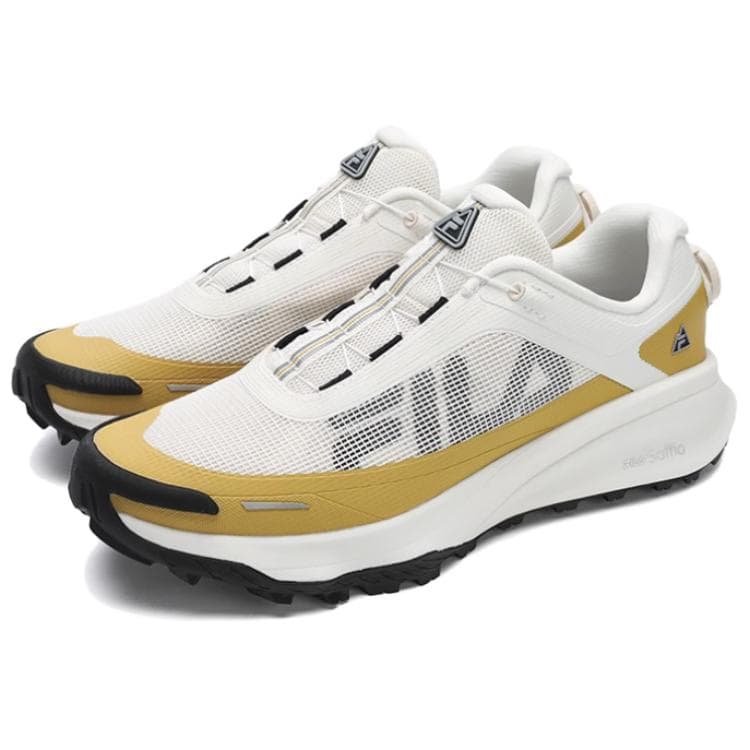 Кроссовки для бега FILA LYNX BOA 3+ Низкие беговые кроссовки для мужчин белые и желтые - изображение 2