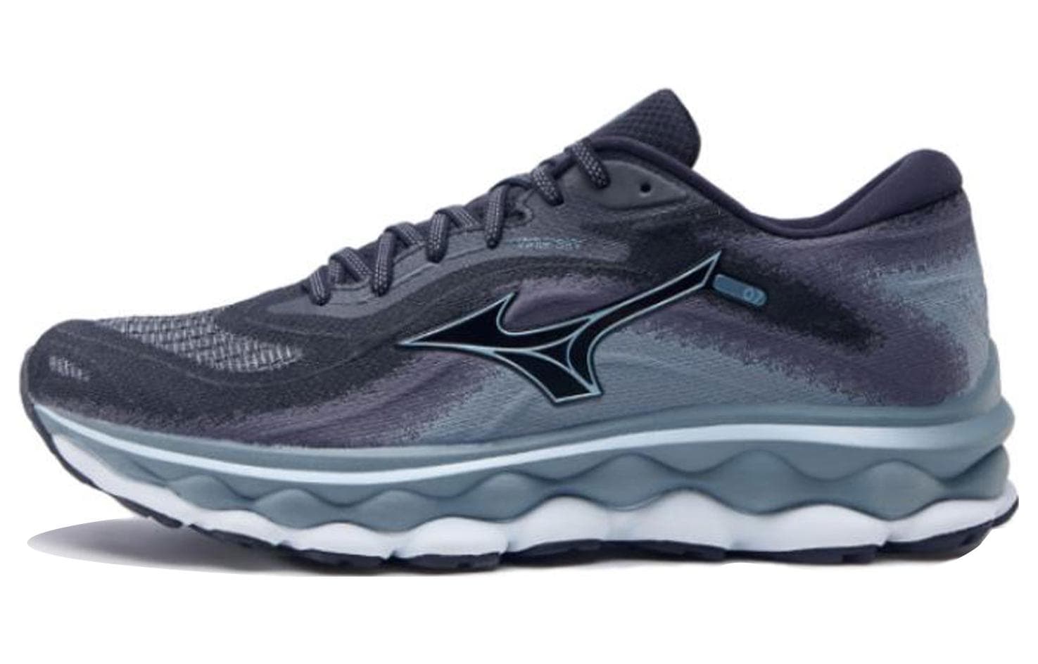 Кроссовки для бега Mizuno Wave Sky 7 Дышащая Отскок Амортизация Низкий Топ ТРЕНИРОВОЧНАЯ БЕЖА ОБУВЬ Мужская Черная Серый - изображение 1