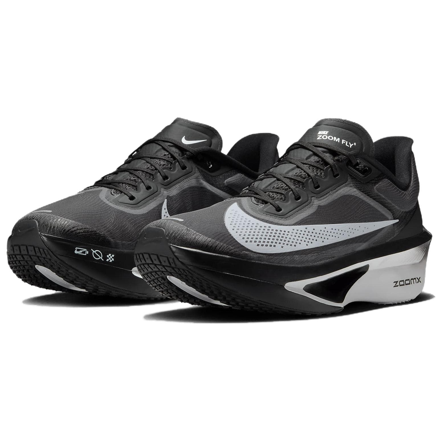 Кроссовки для бега NIKE Zoom Fly 6 Ткань Противоскользящая Поддержка Амортизация Низкий Верх Карбоновая Плита - изображение 3
