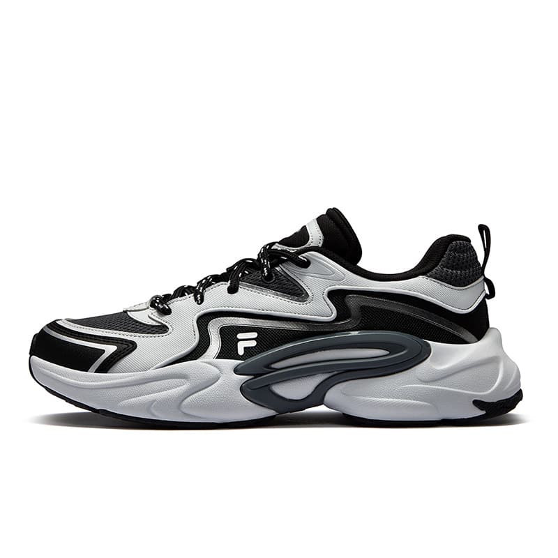Кроссовки для бега FILA FUSION FORCE DX Текстиль Синтетическая кожа Дышащий Низкий верх Беговые кроссовки Мужской Черный Серый - изображение 1