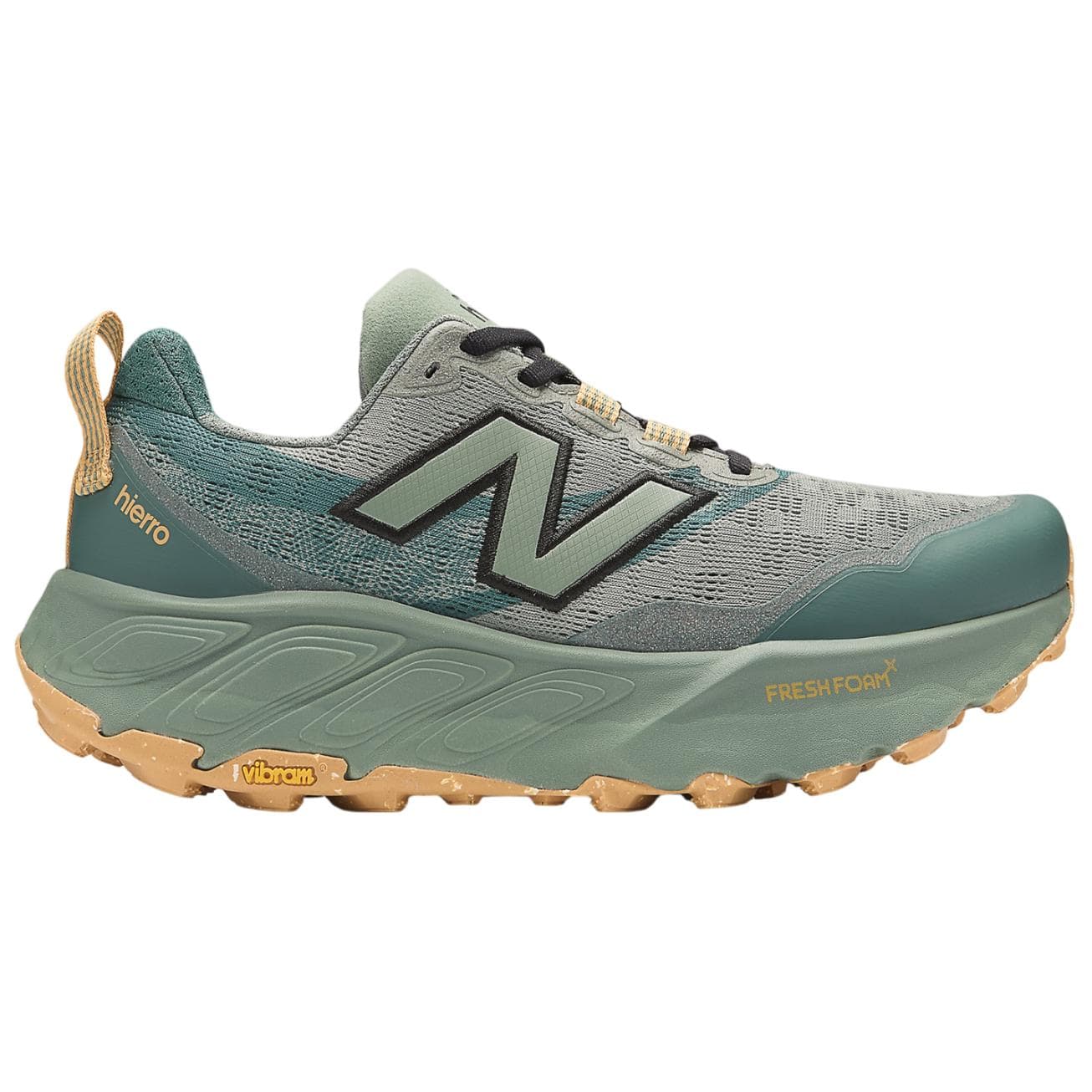 Кроссовки для бега New Balance NB Свежая Пена X Hierro V9 Низкие Кроссовки для Беговых Пути Мужские Зеленые - изображение 2