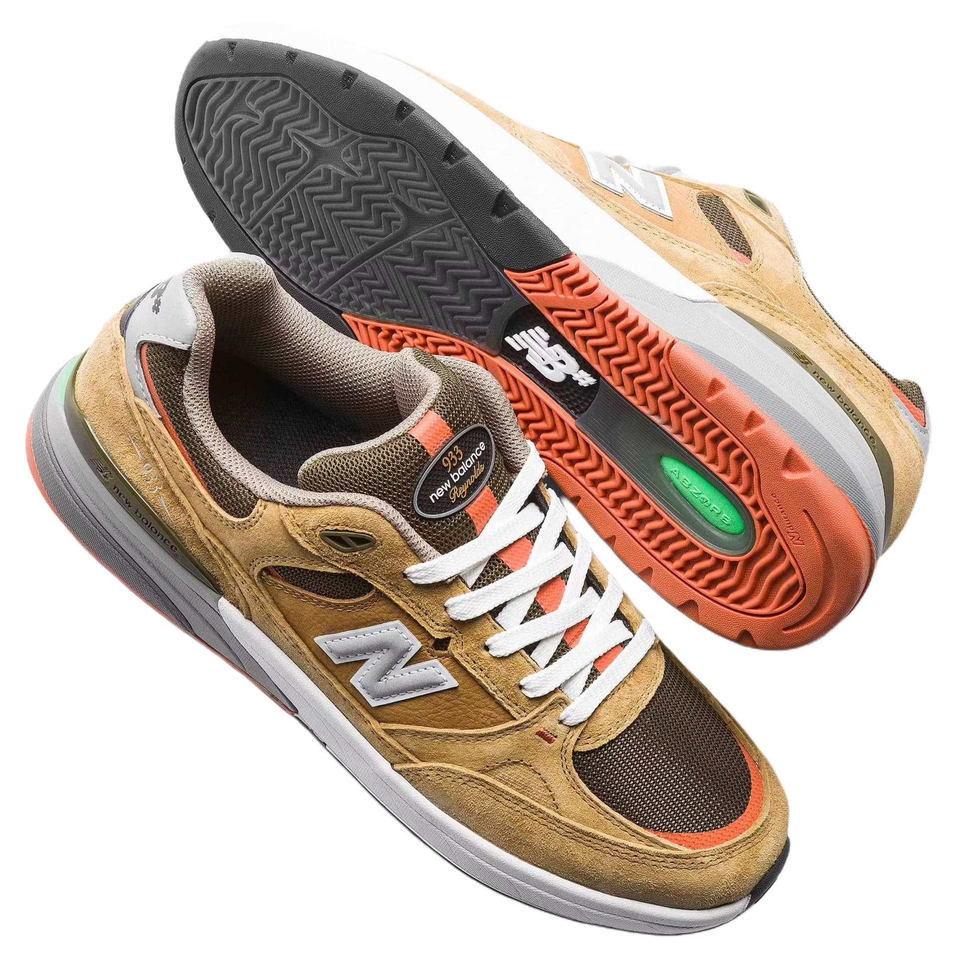 Кроссовки для бега New Balance NB Numeric 933 Low Top Повседневные беговые кроссовки Унисекс Коричневый - изображение 5