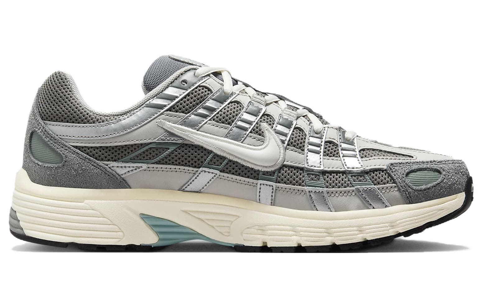 Кроссовки для бега Nike P-6000 White Silver - изображение 2