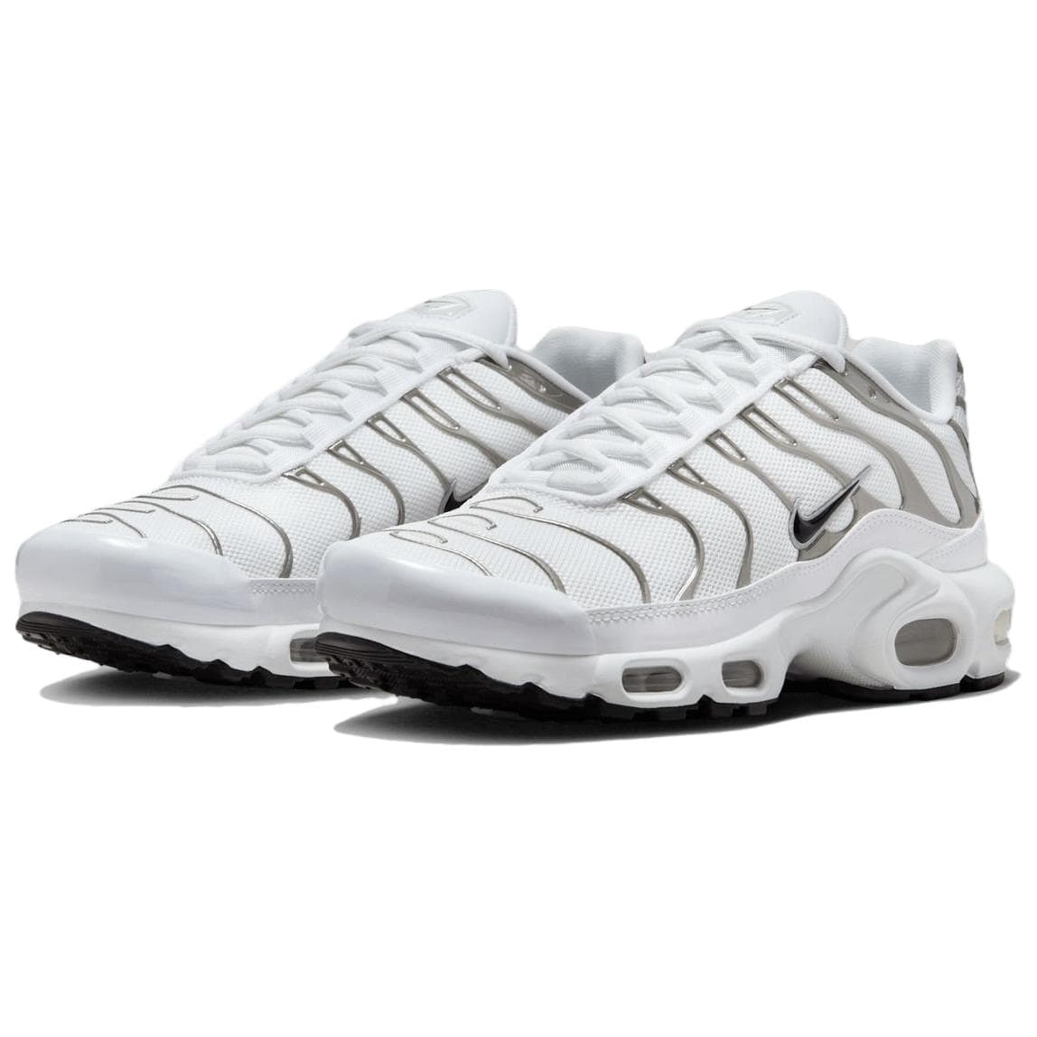 Кроссовки для бега Nike Air Max Plus Дышащая Поддержка Низкий Верх Повседневные Беговые Кроссовки Женские Белый Серебряный - изображение 3