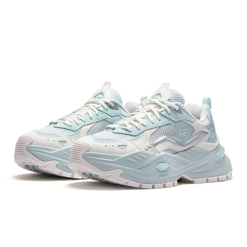 Кроссовки для бега FILA FUSION BIANCO IV Candy Shoes 4 Low Топ Беговые кроссовки Женские Сине-белый - изображение 2