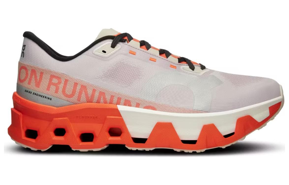 Кроссовки для бега On Cloudmonster White Orange — фото 2
