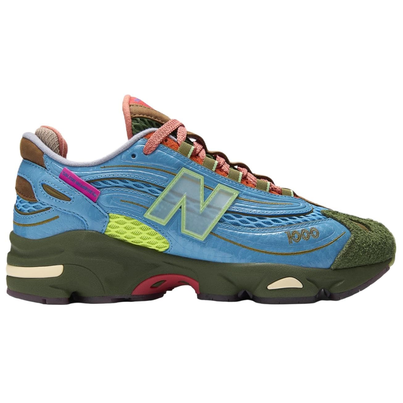 Кроссовки для бега Salehe Bembury x New Balance NB 1000 Устойчивые к истиранию низкие повседневные беговые кроссовки унисекс синие - изображение 2
