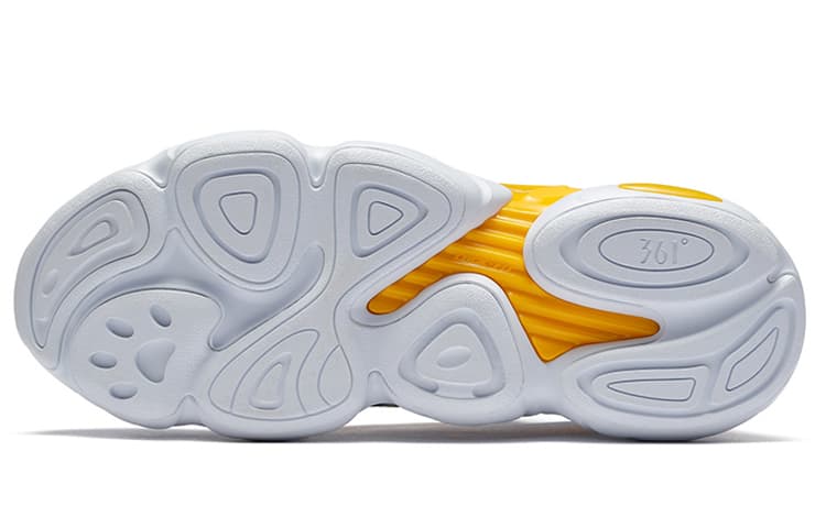 Кроссовки 361° Comfort Low-Top Sneakers White Yellow - изображение 5