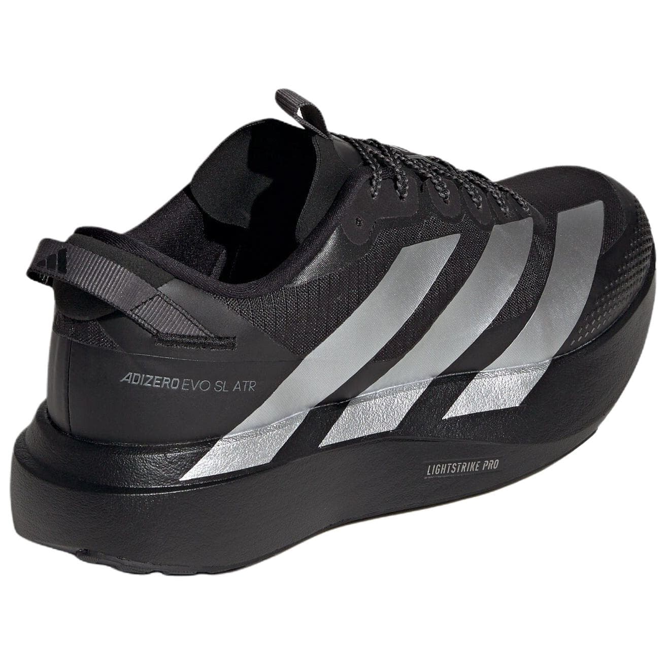 Кроссовки для бега Adidas Adizero EVO SL визуально увеличивает рост Low Топ Марафон Гонки Беговые кроссовки Мужской Черно-серебро - изображение 4