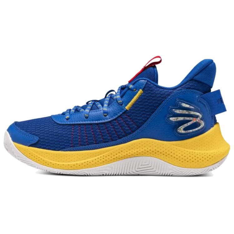 Кроссовки для баскетбола Under Armour Curry 3 Z7 Устойчивые к истиранию MID Баскетбольные кроссовки Унисекс Синий Желтый - изображение 1