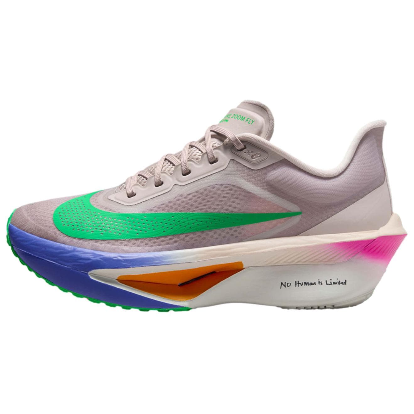 Кроссовки для бега Nike Zoom Fly 6 Дышащая Поддержка Марафон Беговые кроссовки Женские Светло-фиолетовый Зеленый - изображение 1